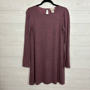 ALTAR’D STATE MAROON TUNIC CREW NECK LONG SLEEVE DRESS SIZE SMALL